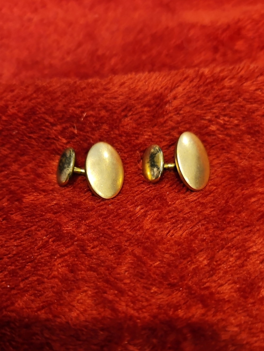 Vintage 1920/30s Classic Oval Gold-Tone Cufflinks